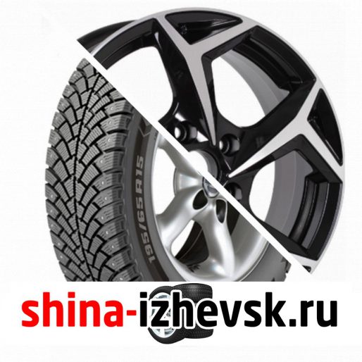 Колесо в сборе BF Goodrich G Force Stud 215/65 R16 Q 102 + RST R066 6.5xR16 5×112 ET46 DIA57.1 Черный с алмазной проточкой в Ижевске